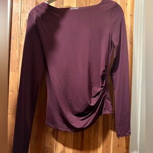 Old Navy Deep Burgundy Long Sleeve Top